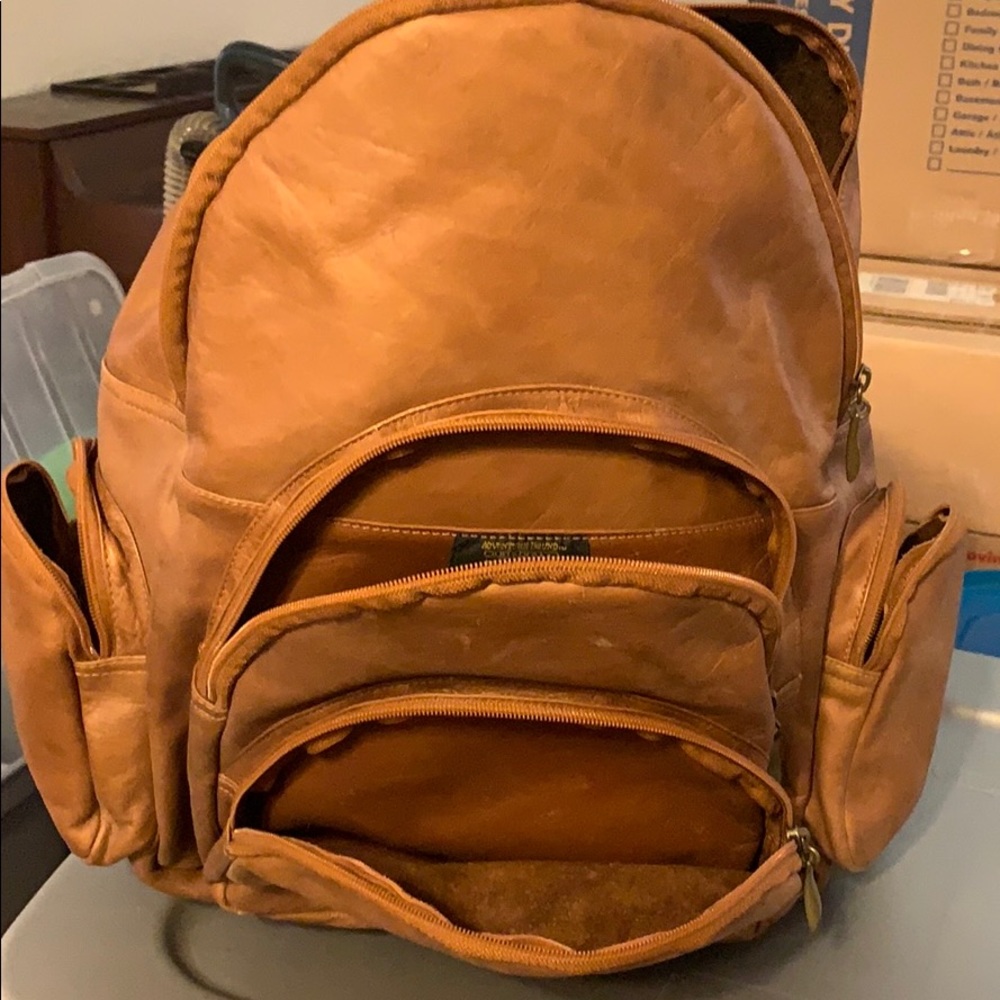Leather back pack